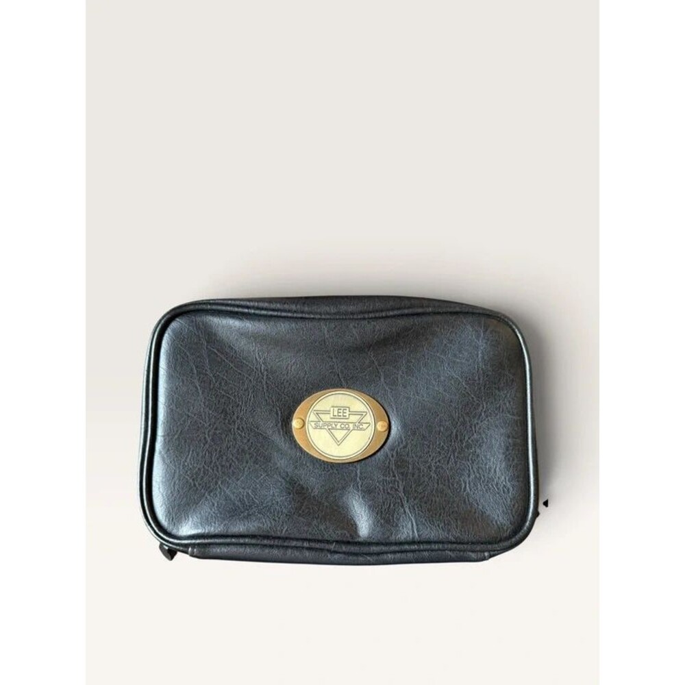 Vintage Multi Pocket Travel Toiletry Bag Black Hygiene Case Clutch